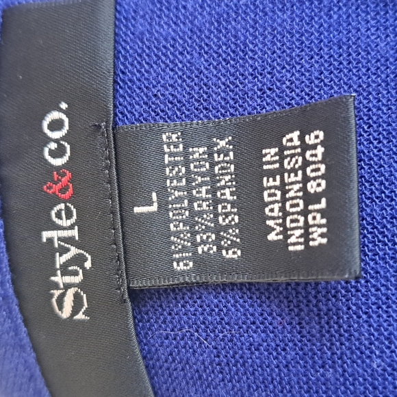 Style & Co Large Sweater Wrap in Royal Blue - Picture 4 of 4